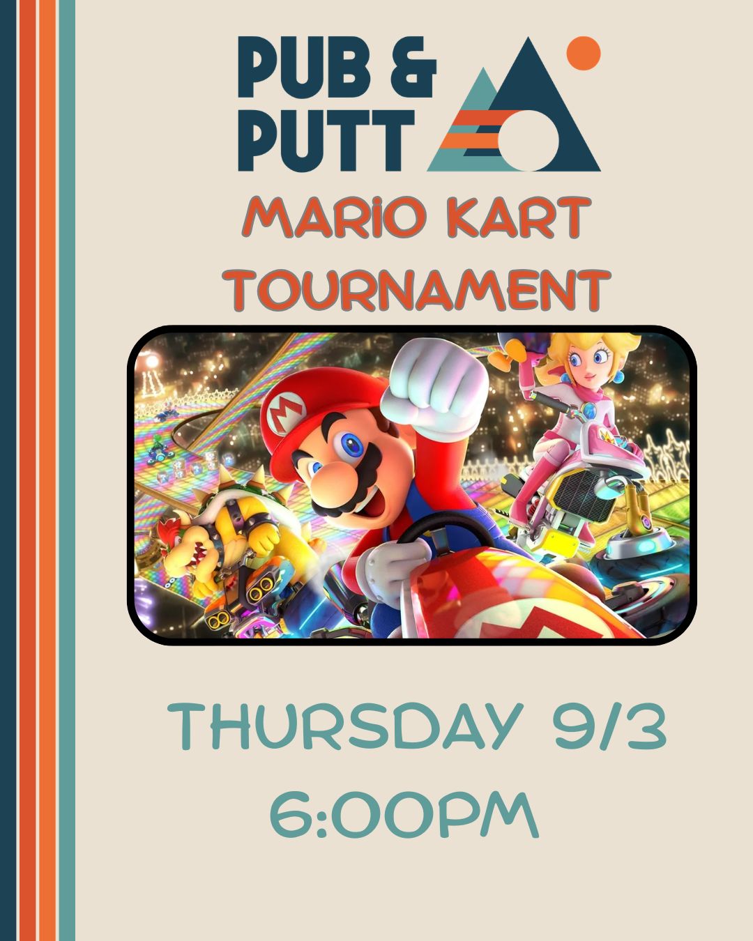 Mario Kart Tournament flyer