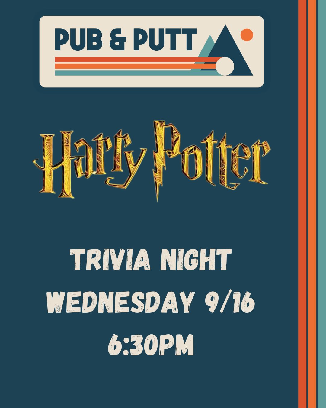Harry Potter Trivia Night flyer